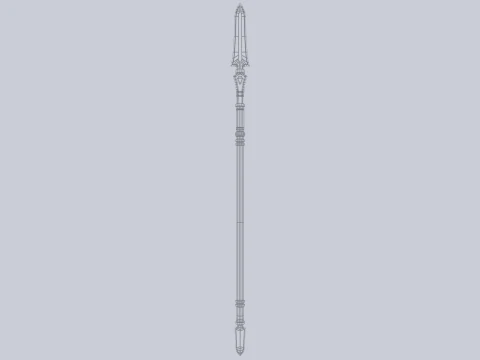 Fantasy spear 3D Model