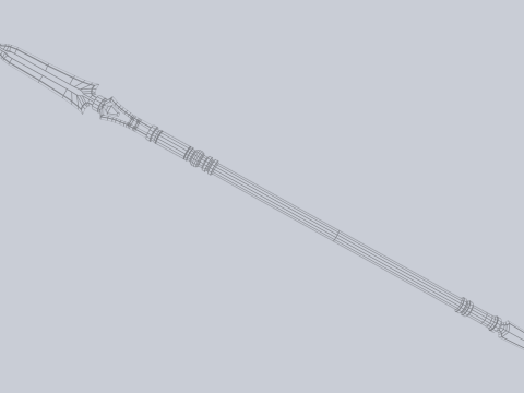 Fantasy spear 3D Модель