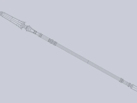 Fantasy spear 3D Model
