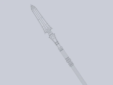 Fantasy spear 3D Model