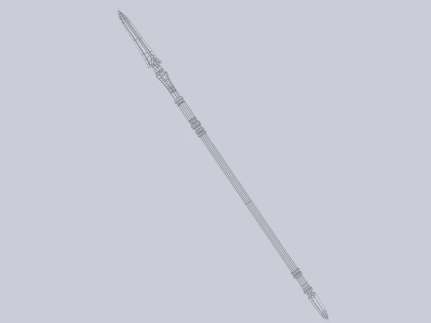 Fantasy spear 3D Model