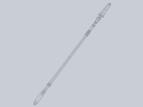 Fantasy spear 3D Модель