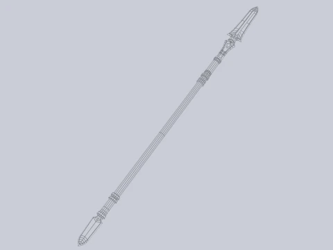 Fantasy spear 3D Model