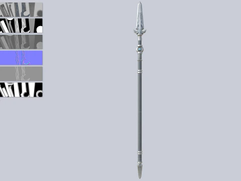 Fantasy spear 3D Model