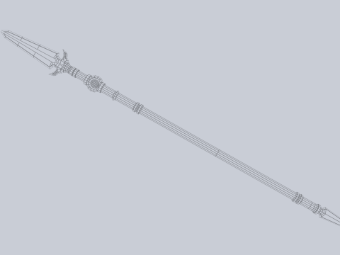 Fantasy spear 3D 模型