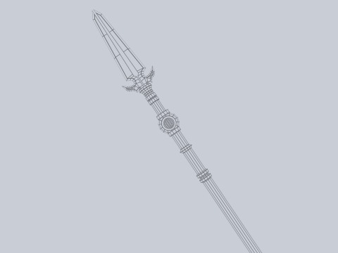 Fantasy spear 3D 模型
