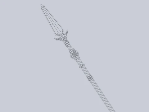 Fantasy spear 3D Model