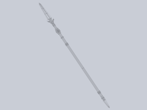 Fantasy spear 3D 模型