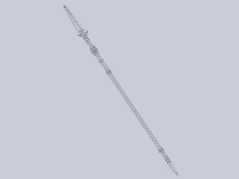 Fantasy spear 3D Model