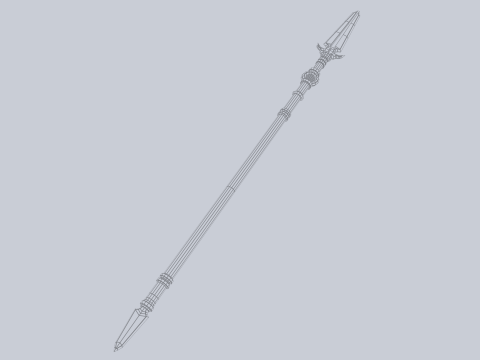 Fantasy spear 3D 模型