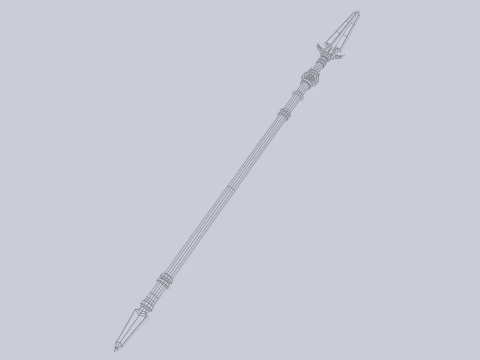 Fantasy spear 3D Model
