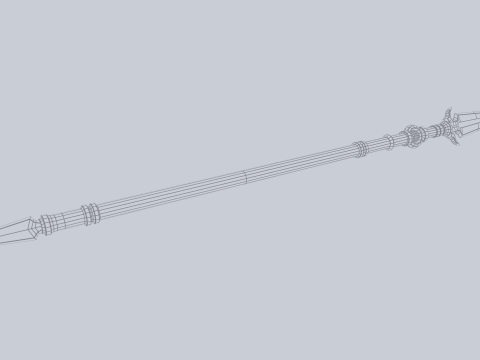 Fantasy spear 3D 模型