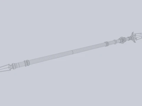 Fantasy spear 3D Model