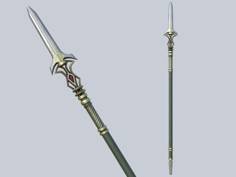 Fantasy spear 3D-Modell