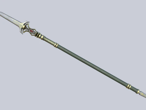 Fantasy spear 3D Model