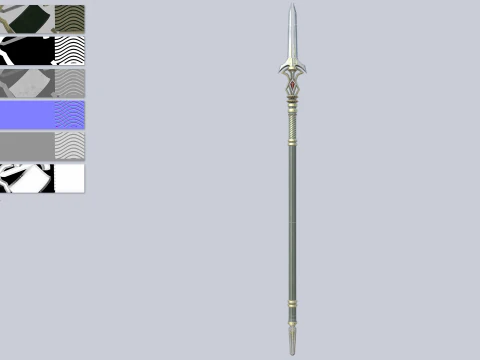 Fantasy spear 3D Model