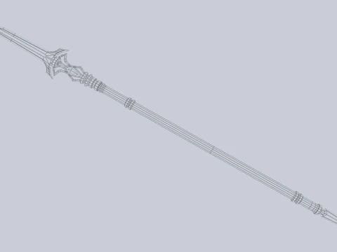 Fantasy spear 3D Model