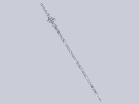 Fantasy spear 3D Model