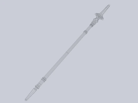 Fantasy spear 3D Model