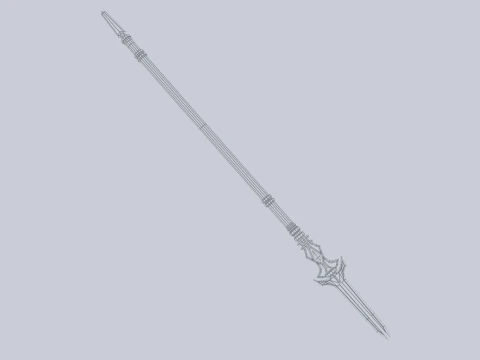 Fantasy spear 3D Model