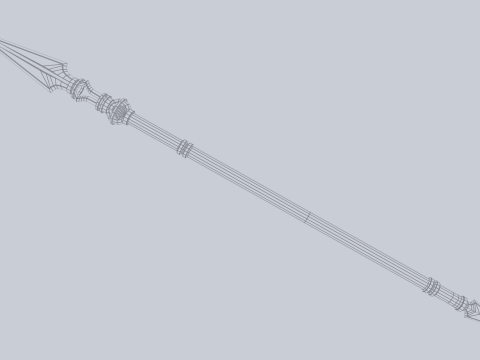 Fantasy spear Modelo 3D