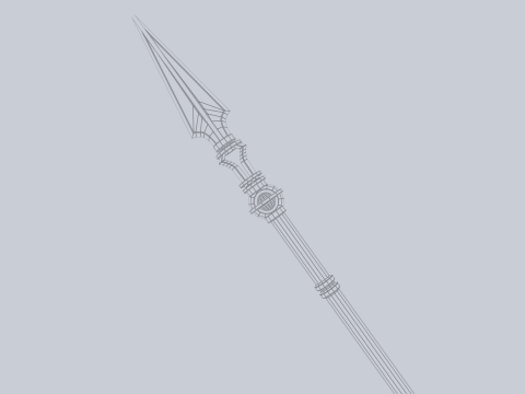 Fantasy spear Modelo 3D