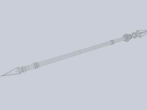 Fantasy spear Modelo 3D