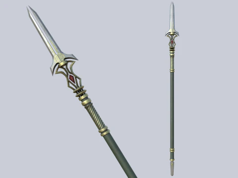 Fantasy-Speer-Sammlung 3D Modell