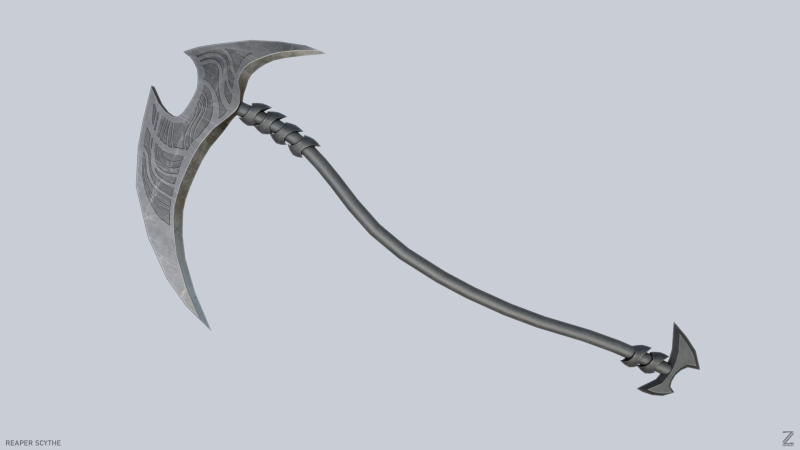 Reaper scythe 3D Model .c4d .max .obj .3ds .fbx .stl .blend 