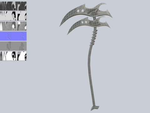 Reaper scythe collection 3D Model