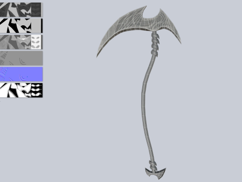 Reaper scythe collection 3D Model