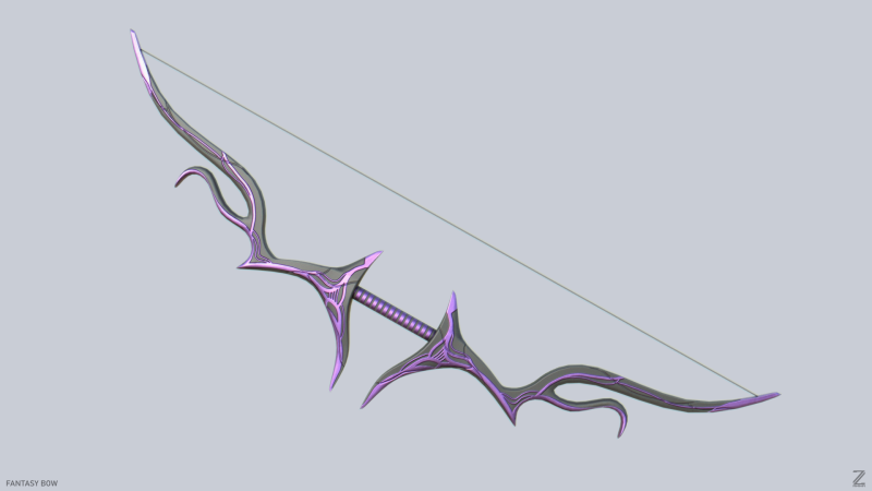 Fantasy bow 3Dモデル .c4d .max .obj .3ds .fbx .stl .blend 