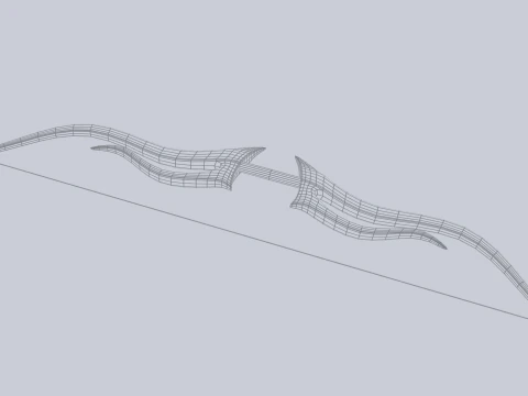 Fantasy bow 3D Model