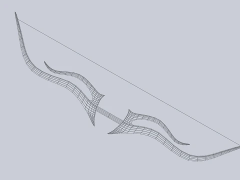Fantasy bow 3D Model