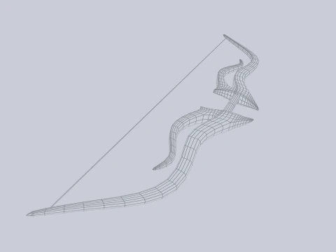 Fantasy bow 3D Model