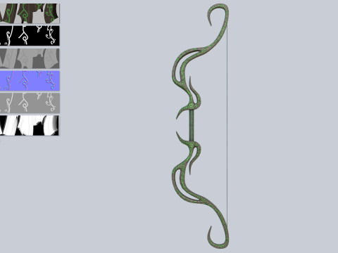 Fantasy bow Model 3D