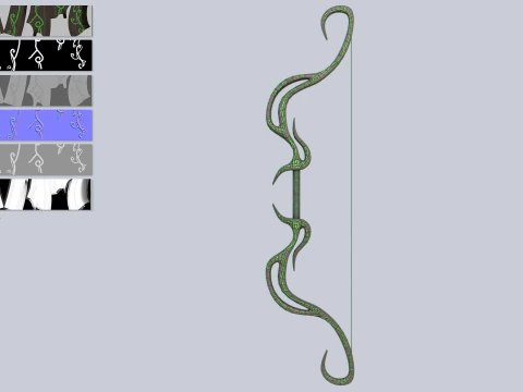 Fantasy bow 3D Model