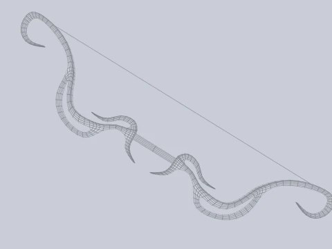 Fantasy bow 3D Model