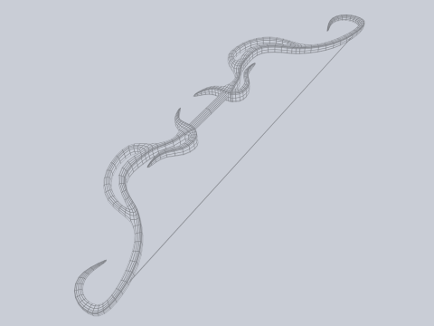 Fantasy bow Model 3D