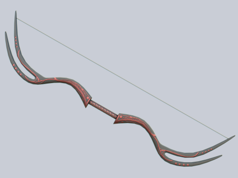 Fantasy bow 3D-Modell