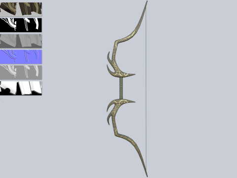 Fantasy bow 3D Model