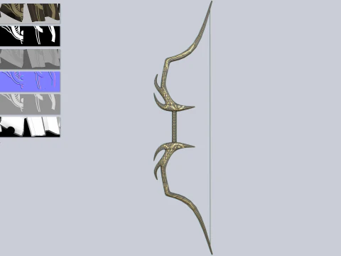 Busur fantasi Model 3D