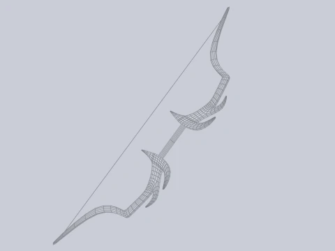 Busur fantasi Model 3D