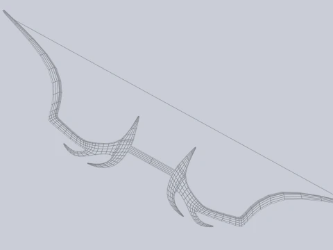 Busur fantasi Model 3D