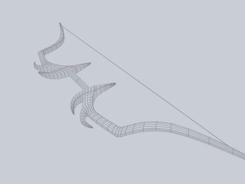 Fantasy bow 3D Model