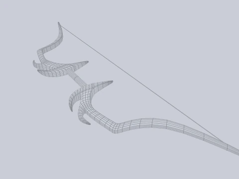 Busur fantasi Model 3D