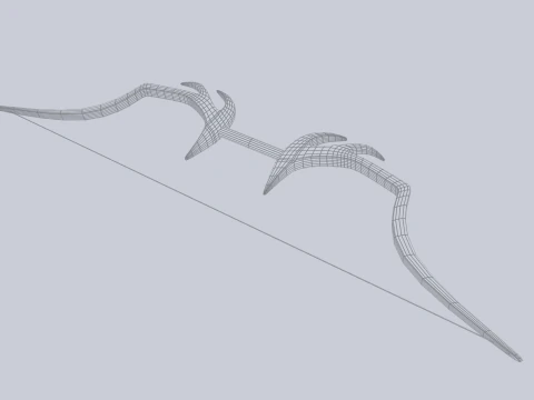 Busur fantasi Model 3D