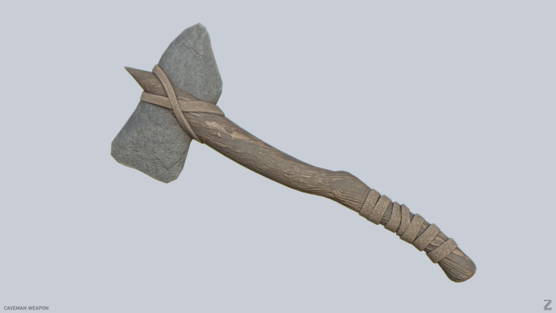 Caveman weapon 3D 모델 .c4d .max .obj .3ds .fbx .stl .blend 