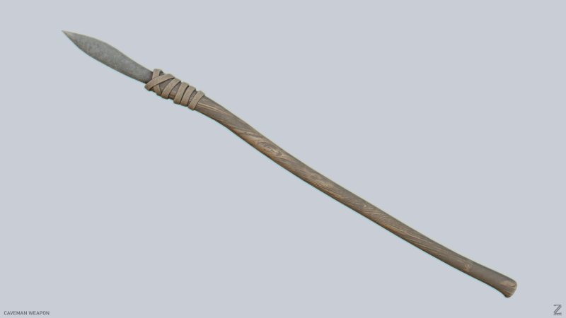 Caveman weapon Model 3D .c4d .max .obj .3ds .fbx .stl .blend 