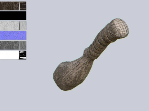 穴居人武器 3D 模型